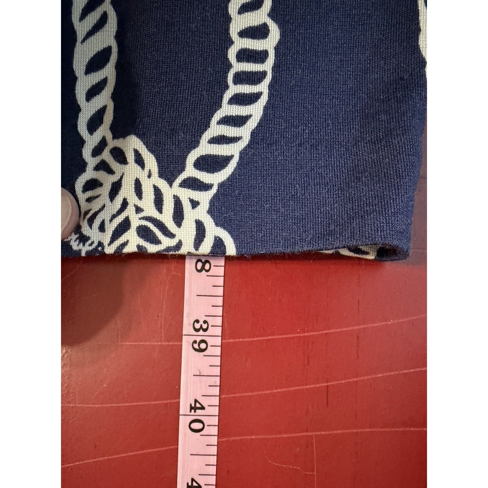 LILLY PULITZER Teeki One Shoulder Silk‎ Blend Dress S Blue Coastal Nautical Rope - Picture 14 of 15